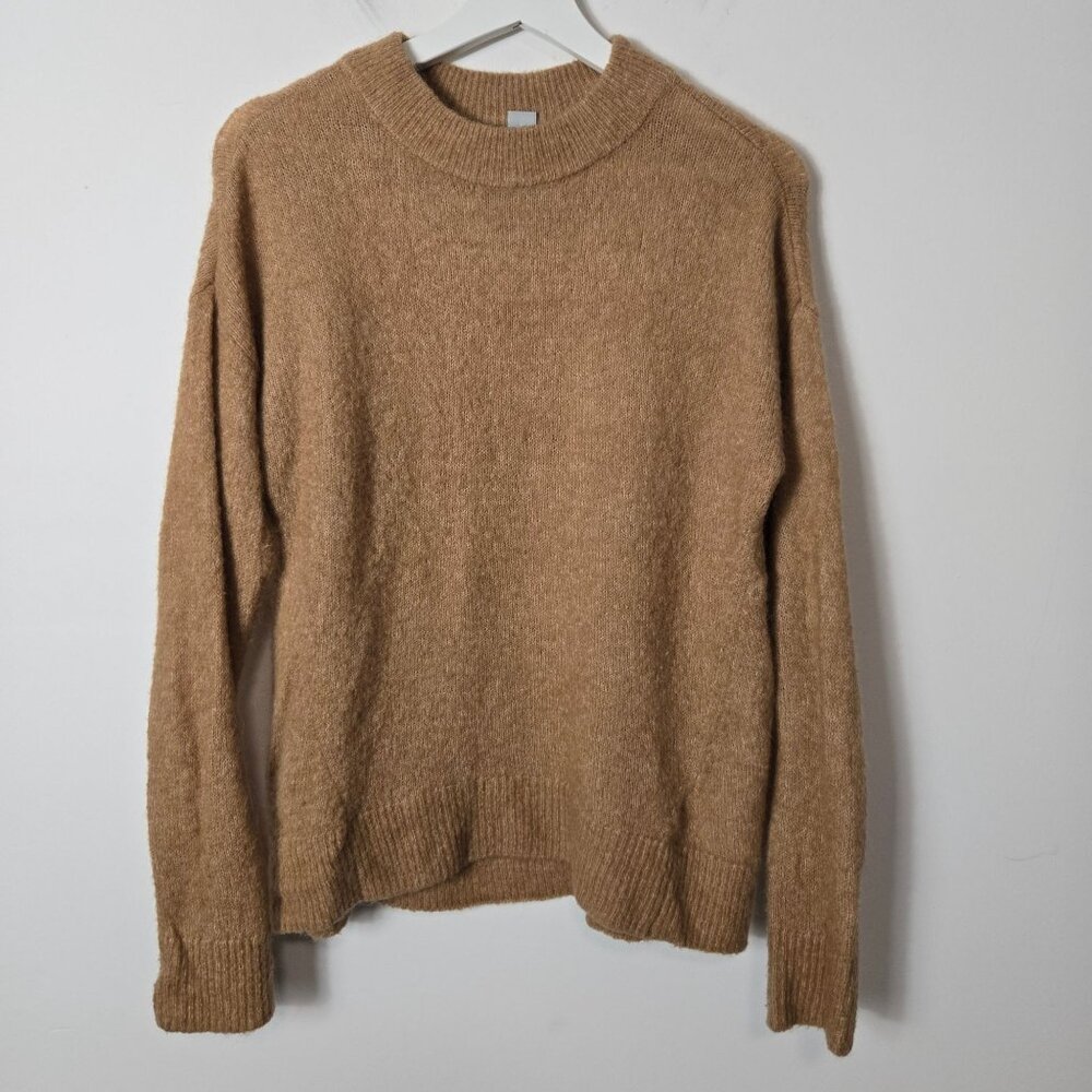 H&M Women's Size XS Wool Mohair Blend Pullover Sweater Camel Brown